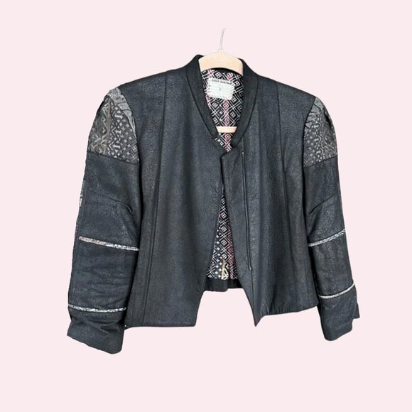 Vintage Gary Graham Leather Bolero Jacket - Picture 1 of 7